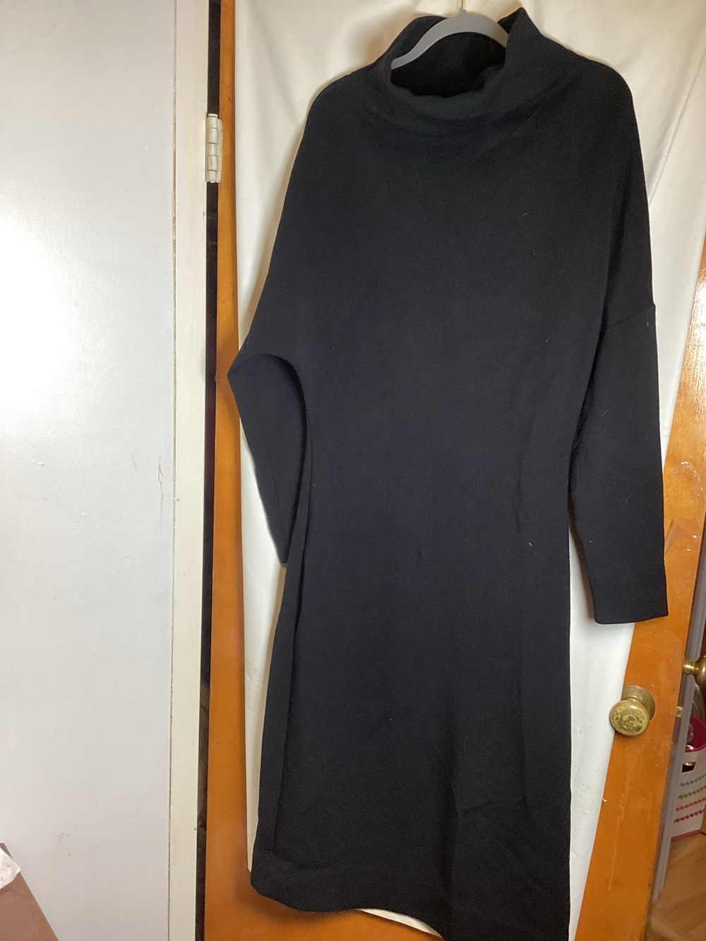 COS funnel neck midi dress scuba material SZ M modest ,professional,business